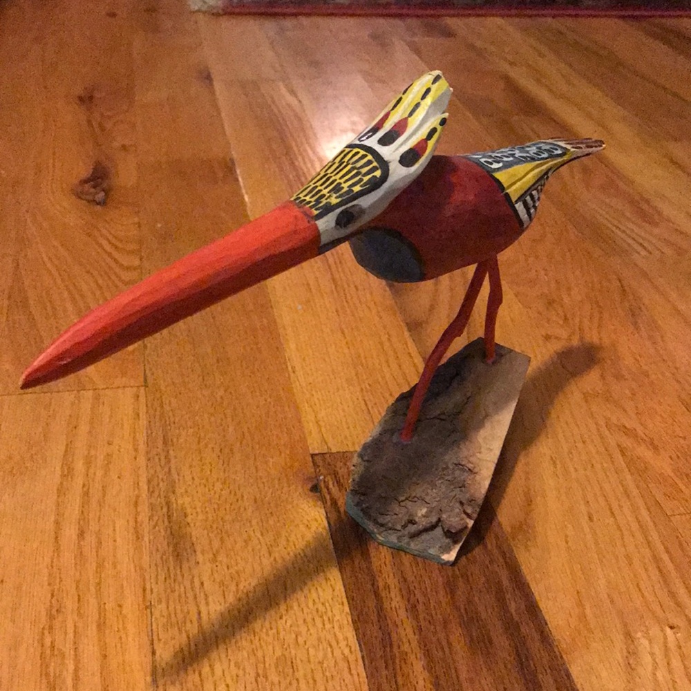 Beautiful hand carved bird sculpture